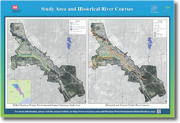 Study Area and Historical River Courses