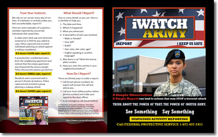 iWatch Army: See Something. Say Something. Suspicious Activity Reporting
